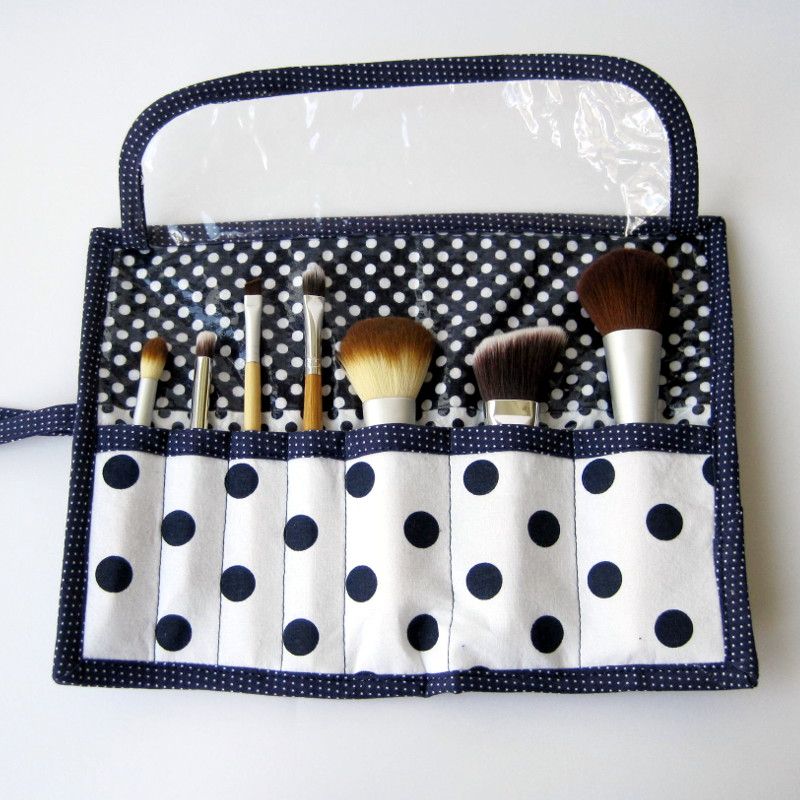 Fat Quarter Series Makeup Brush Roll sewing tutorial She's Got the